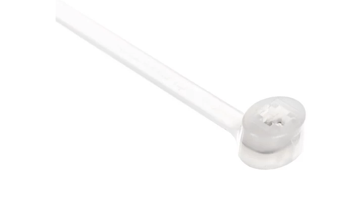 Opaska kablowa 100x2,5 biała 2-LOCK zęby stalowe BMTB1025 /100szt./