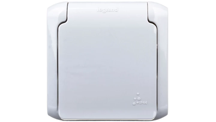 FORIX Gniazdo pojedyncze z/u 16A IP44 z przesłonami szare 782395