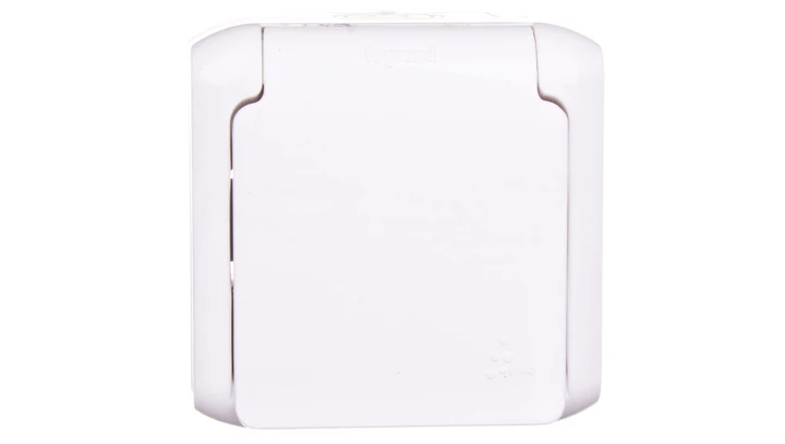 FORIX Gniazdo pojedyncze z/u 16A IP44 z przesłonami białe 782375