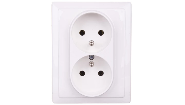 DANTE Gniazdo podwójne kompletne z/u białe 450436