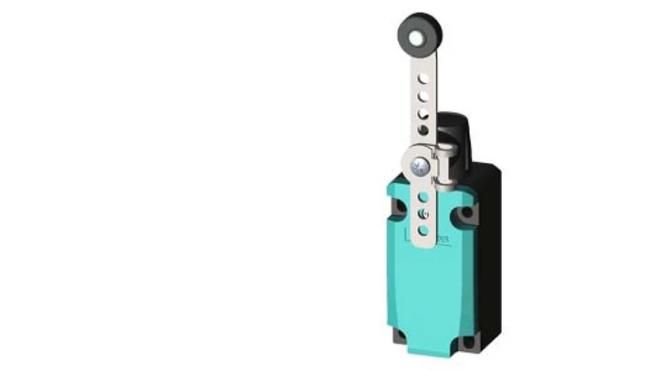 Wyłącznik krańcowy 1Z 1R pełzające metal 40mm dźwignia uchylna 100mm regulowana krokowo rolka 19mm tworzywo IP67 3SE5112-0BH60