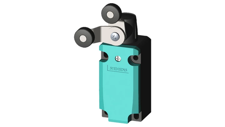 Wyłącznik krańcowy 1Z 1R migowe metal 40mm dźwignia uchylna widlasta kątowa dwie rolki 19mm tworzywo IP67 3SE5112-0CT11