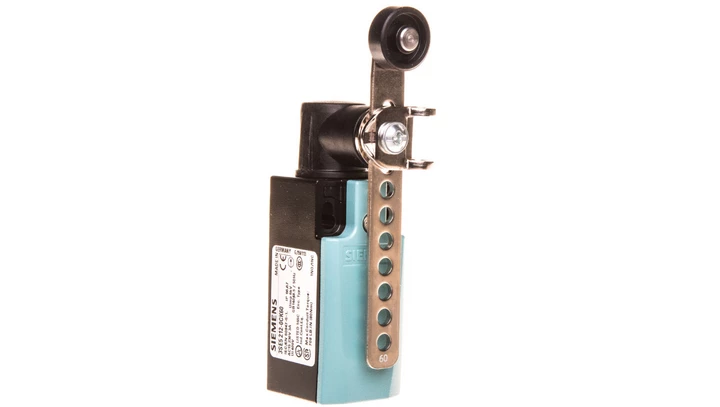 Wyłącznik krańcowy 1Z 1R migowe metal 31mm dźwignia uchylna 100mm regulowana krokowo z rolką 19mm z tworzywa IP67 33SE5212-0CK60