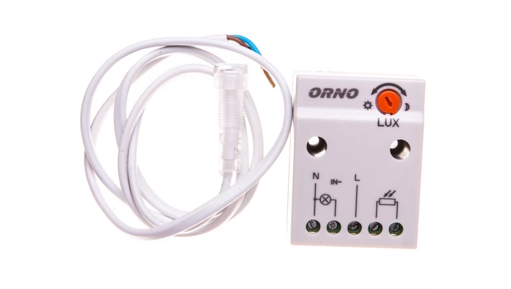 Czujnik zmierzchowy z zewnętrzną sondą 2300W 2-100lx IP65/IP20 biały OR-CR-233