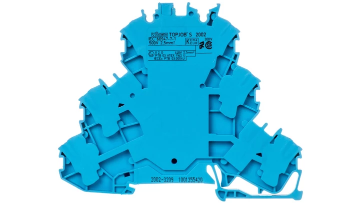 Złączka 3-piętrowa 2,5mm2 L niebieska 2002-3209 TOPJOBS /50szt./