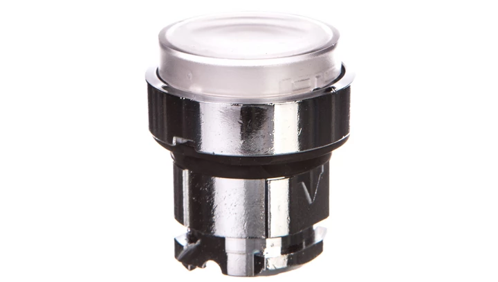 Główka przyc. podśw. biała wyst., O22 , z sam. powt. zint. LED ZB4BW113