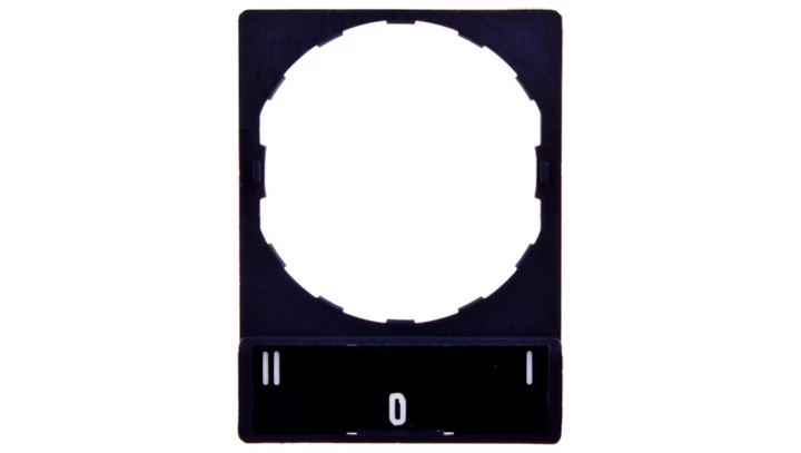 Szyld opisowy 30x40mm z etykietą 8x27mm I-0-II ZBY2186