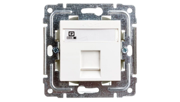 DANTE Gniazdo komputerowe RJ45 kat.5e nieekranowane białe 450465