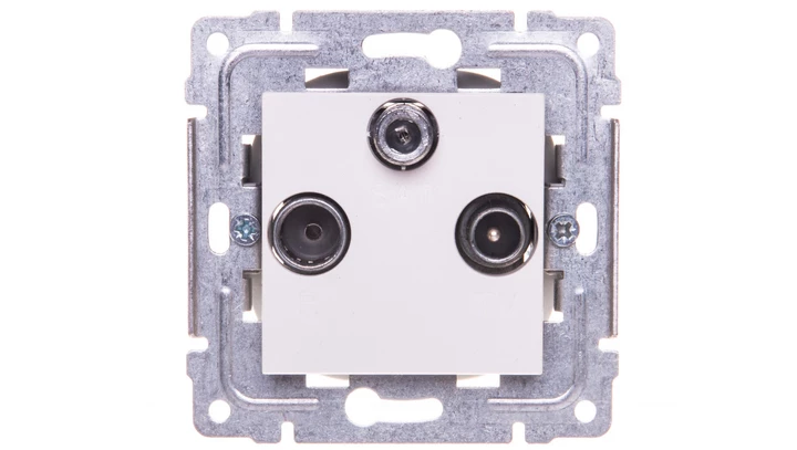 DANTE Gniazdo antenowe RTV/SAT końcowe białe 450476