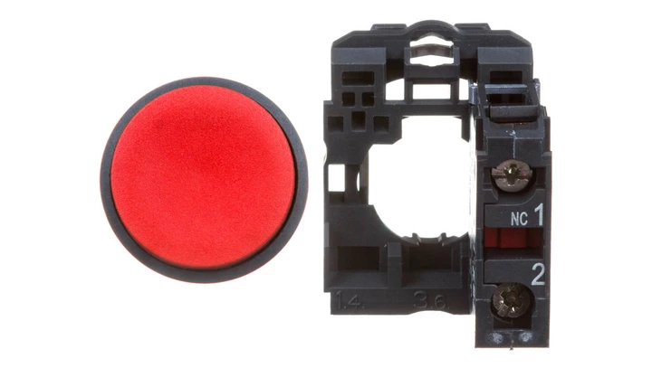 Przycisk sterowniczy 22mm czerwony z samopowrotem 1R wystający XB5AL42