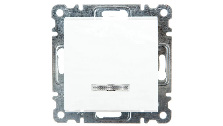 Lumina Łącznik zwierny z podświetleniem 10AX 230V biały WL0410