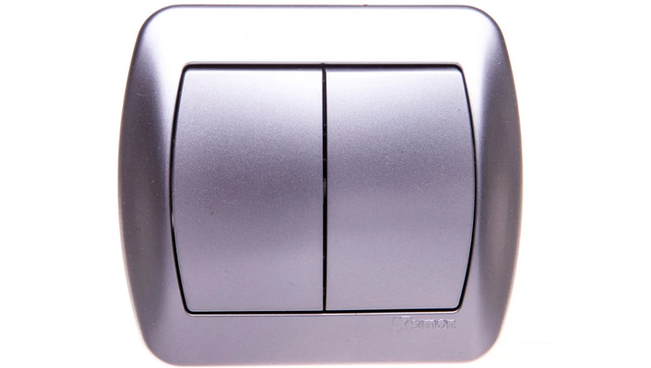 Simon Akord Łącznik schodowy podwójny aluminium metalizowane AW6/2/26