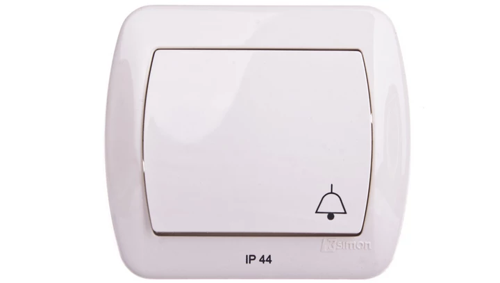 Simon Akord Przycisk bryzgoszczelny /dzwonek/ IP44 beżowy AD1B/12