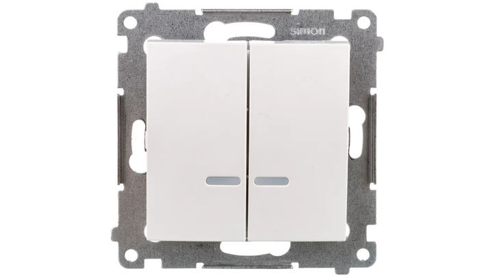 Simon 54 Łącznik świecznikowy z podświetleniem biały DW5ABL.01/11