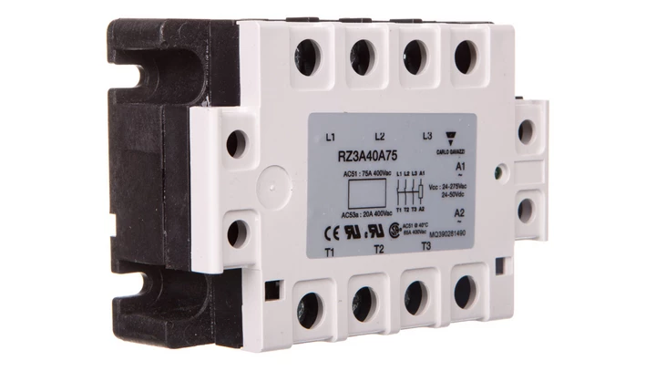 Przekaźnik półprzewodnikowy trójfazowy 75A 24-440V AC 24-275VAC/24-50VDC RZ3A40A75 2609879