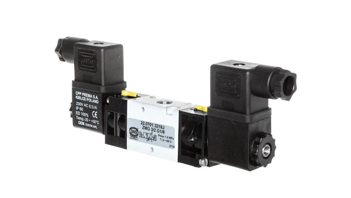 Zawór rozdzielający 230V AC 1MPa ZMG 3/2 bistabilnie G1/8 22.0701.3218J