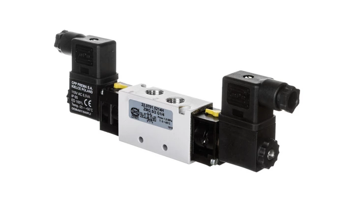 Zawór rozdzielający 110V AC 1MPa ZMG 5/2 G1/4 22.0701.5214H