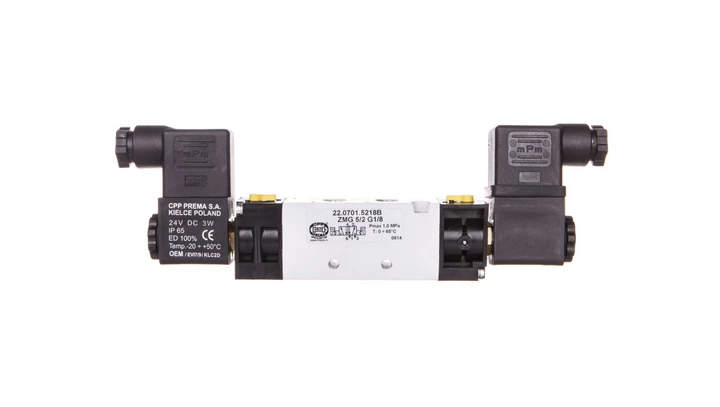 Zawór rozdzielający 24V DC 1MPa ZMG 5/2 G1/8 22.0701.5218B