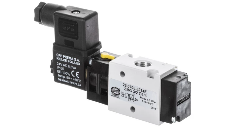 Zawór rozdzielający 24V AC 1MPa ZMG 3/2 G1/4 22.0703.3214E