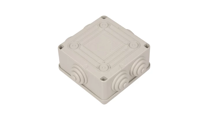 Puszka n/t 100x100x50 tworzywo IP55 szara GW44004