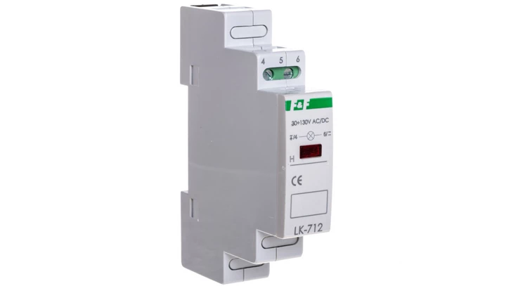 Lampka modułowa 1-fazowa czerwona 30-130V AC/DC LK-712R-30-130V