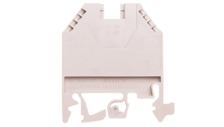 Zacisk szeregowy instalacyjny fazowy 4mm2 polamidowy szary KXA04LH