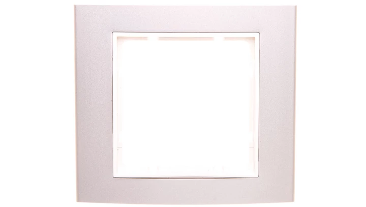 Berker B.3/B.7 Glas Ramka pojedyncza aluminium/śnieżnobiała 10113904