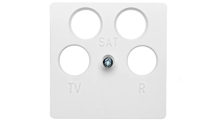 Berker Q.1 Płytka centralna do gniazda antenowego 4-wyjściowego śnieżnobiała 14841909