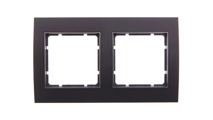 Berker B.3 Ramka podwójna aluminium czarny/antracyt 10123005