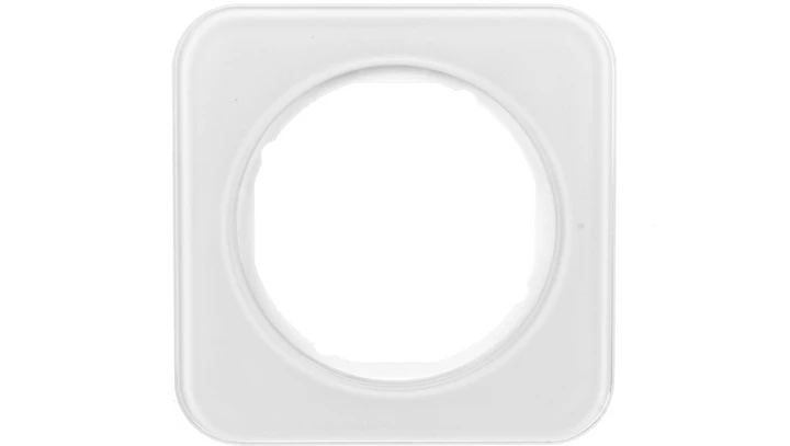 Berker R.1 Ramka pojedyncza szklana biała 10112109