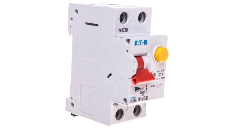Wyłącznik różnicowo-nadprądowy 2P 10A C 0,1A typ AC PKNM 10/1N/C/01-MW 236078