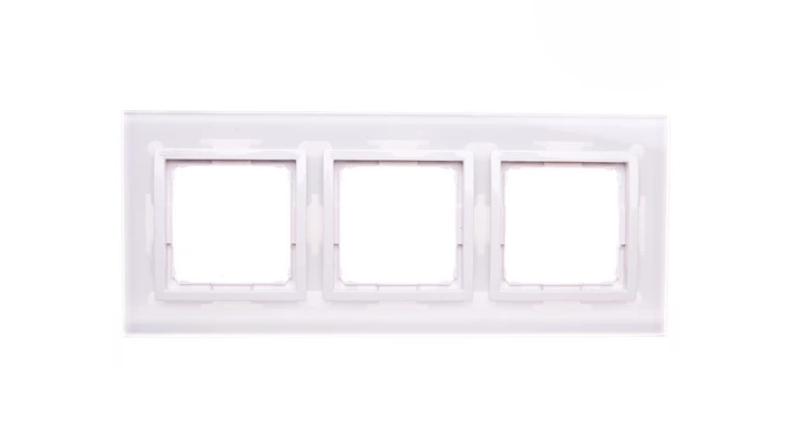 Simon 54 Nature Ramka potrójna szkło BIAŁA PERŁA DRN3/70