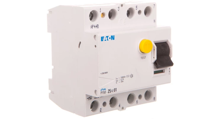 Wyłącznik różnicowoprądowy 4P 25A 0,1A AC PFIM-25/4/01-MW 235407