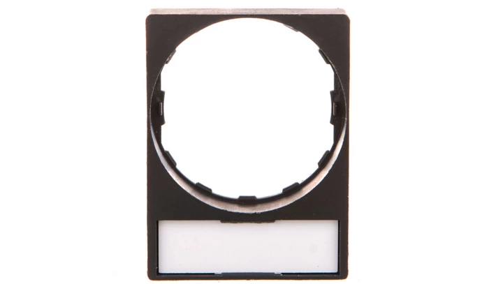 Szyld opisowy 8x27mm czarny 22mm prostokątny ZBY2H101