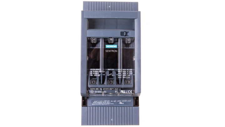 Rozłącznik bezpiecznikowy 3P 160A NH000 do montażu na szynach 60mm 3NP1123-1BC20