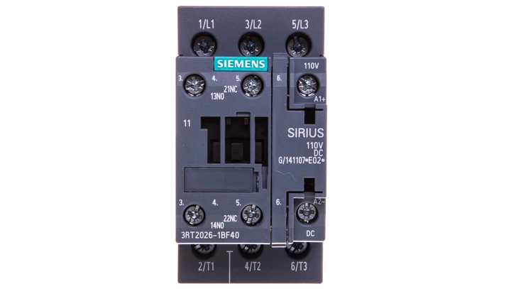 Stycznik mocy 25A 3P 110V DC 1Z 1R S0 3RT2026-1BF40