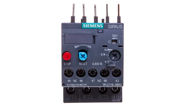 Przekaźnik termiczny 0,14-0,20A S00 3RU2116-0BB0