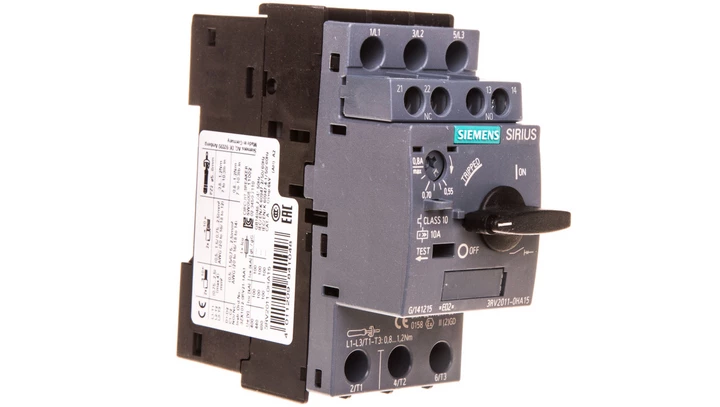 Wyłącznik silnikowy 3P 0,55-0,8A 1Z 1R S00 3RV2011-0HA15