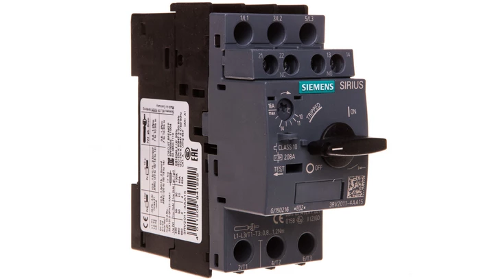 Wyłącznik silnikowy 3P 7kW 11-16A 1Z 1R S00 3RV2011-4AA15