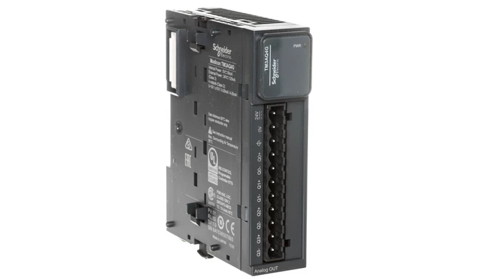 Moduł 4-wyjścia analogowe zaciski sprężynowe Modicon TM3-4 TM3AQ4G