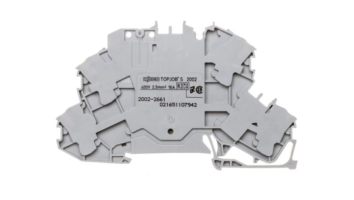 Złączka dwupiętrowa przelotowa kolor obudowy szary 2002-2661 /50szt./