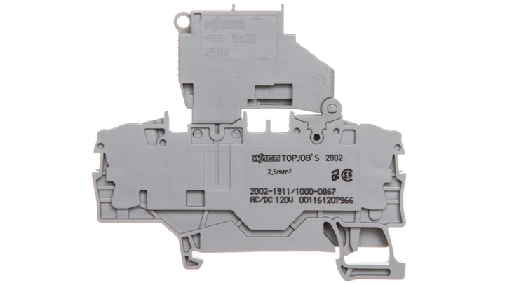 Złączka bezpiecznikowa 2-przewodowa 120V szara TOPJOBS 2002-1911/1000-867 /50szt./