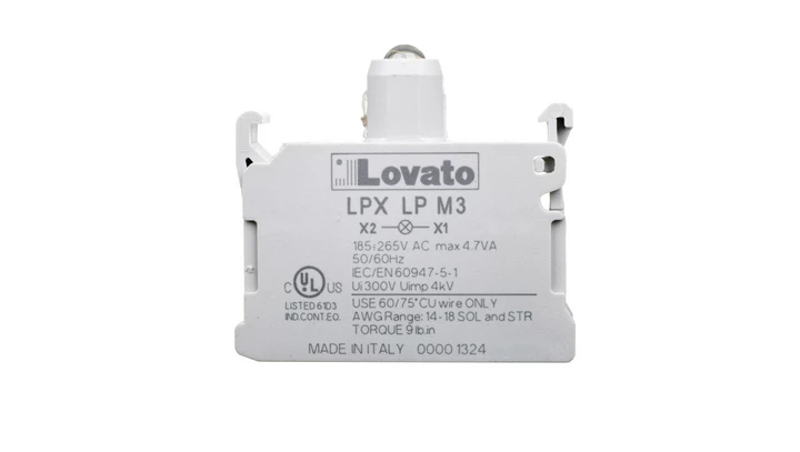 Lampka LED zielona fi 22mm 185-265V AC światło ciągłe LPXLPM3