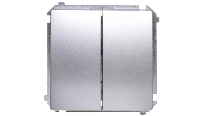 Simon Basic Łącznik świecznikowy 10AX 250V, szybkozłącza, srebrny mat BMW5.01/43