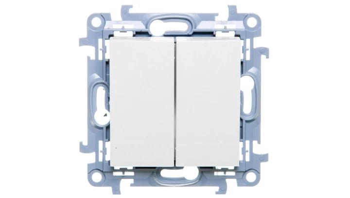 Simon 10 Łącznik świecznikowy 10AX IP44 biały CW5B.01/11