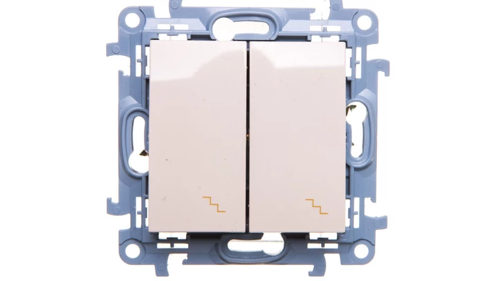 Simon 10 Łącznik schodowy podwójny 10AX kremowy CW6/2.01/41
