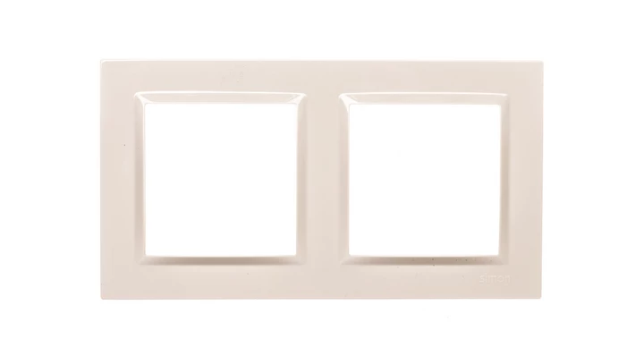 Simon 10 Ramka podwójna kremowa CR2/41