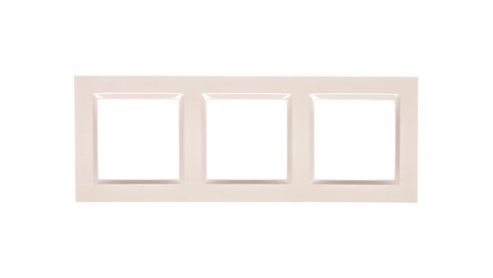 Simon 10 Ramka potrójna kremowa CR3/41