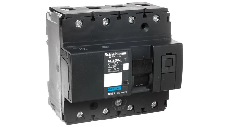 Wyłącznik nadprądowy 4P C 32A AC NG125N 18653