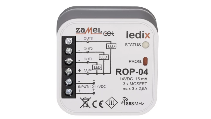 Radiowy odbiornik dopuszkowy 3-kanałowy ROP-04 LDX10000003